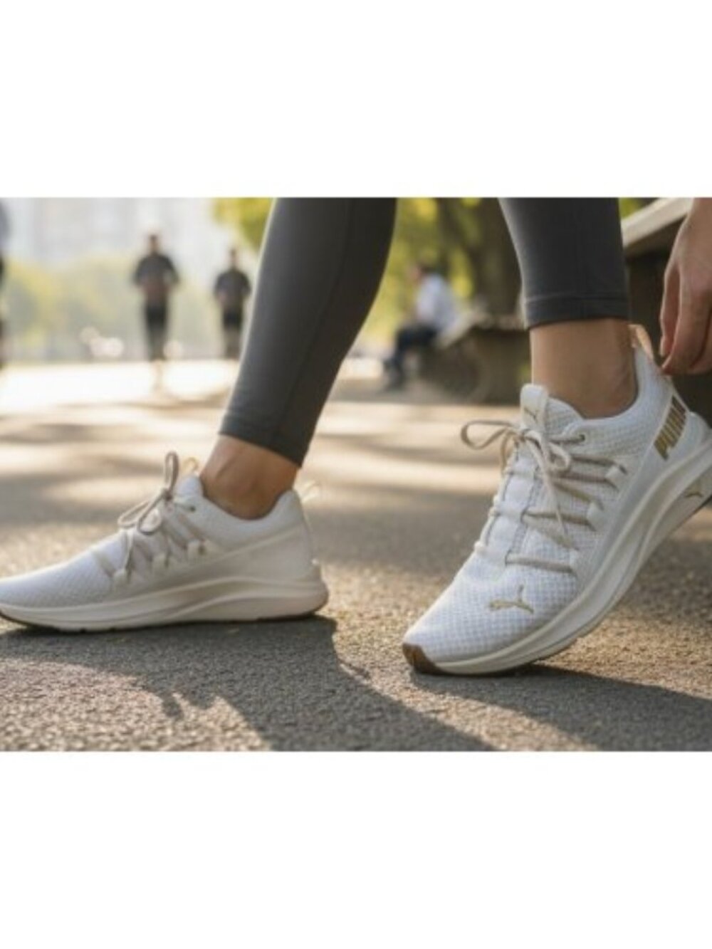 PUMA White Tie Sneakers Ladies Size 8.5